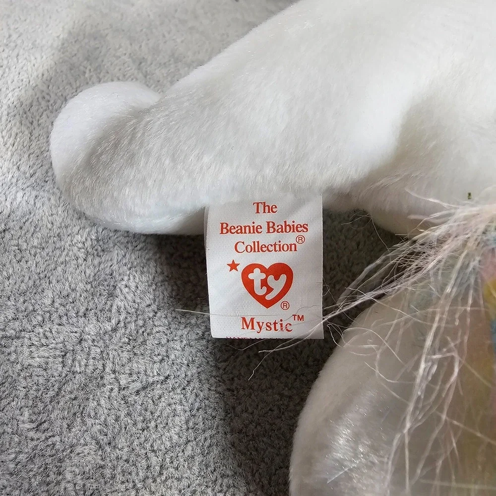 TY Beanie Baby Mystic Unicorn Iridescent Horn‎ Rainbow Fine Mane 1993 5th Gen
